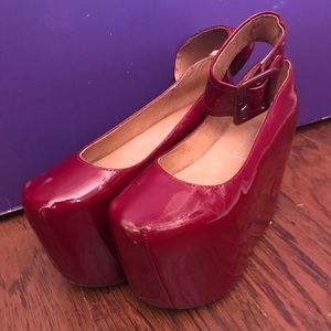 Jeffrey Campbell Red Ponte Platforms